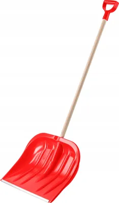 Produktbild von KADAX Schneeschaufel "Embiane", Schneespaten ohne Stiel mit Blechkante und ergonomischem Griff, Rot, 49 cm
