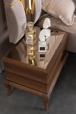 Produktbild von Schlafzimmer Bett Nachttische Schminktisch Kleiderschrank Beleuchtung 6tlg.