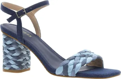 Immagine prodotto di Guess sandali donna Cadante blu navy con tacco intrecciato - Taglia 38 EU