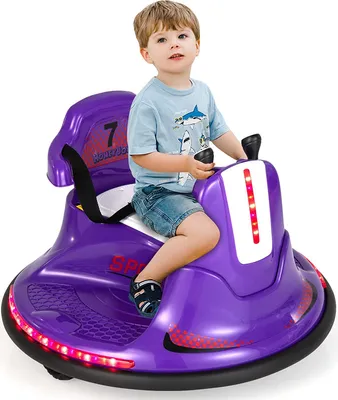 Produktbild von GOPLUS 6V Autoscooter für Kinder & Kleinkinder, Elektrofahrzeug mit 2,4 GHz Fernbedienung, 360 Grad Drehung, LED Lichter, 2 Fahrmodi, Autoscooter