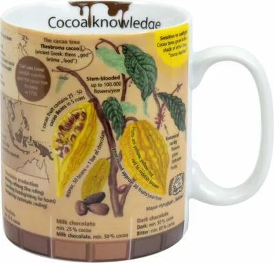 Produktbild von Könitz Becher Wissensbecher Cocao, Tasse, Kaffeetasse, Porzellan, 460 ml, 11 1 330 2751