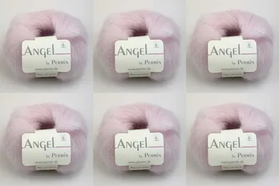 Obrázek produktu pro 6x Angel od Permin – příze z mohéru a hedvábí (70/30) (120 rosenballett)