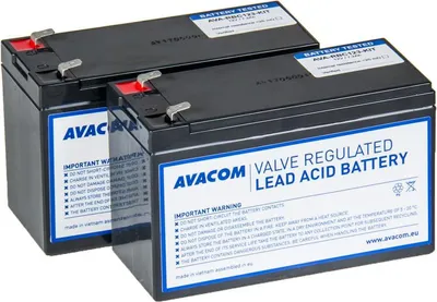Produktbild von AVACOM AVA-RBC123-KIT, Plombierte Bleisäure (VRLA), 2 Stück(e), Schwarz, APC RBC123, 4,8 kg, 151 mm