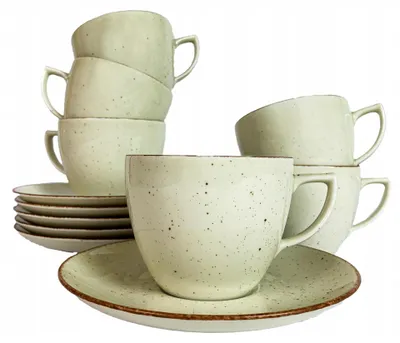 Produktbild von Kaffeeservice Set 12-teilig City Chodzież Becher 250 ml Beige Porzellan
