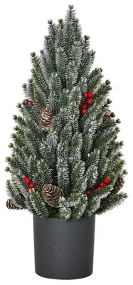 Immagine prodotto di Albero di Natale artificiale, altezza 50 cm, con effetto neve | Colore: verde | Dimensioni: 27x27x47 cm