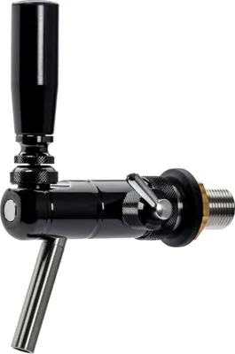 Produktbild von Raffeiner Junior Edelstahl Zapfhahn Kompensator Schankhahn schwarz poliert 55mm