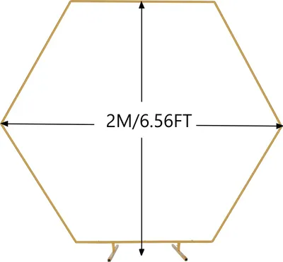 Immagine prodotto di Arco per feste, struttura in metallo, design riutilizzabile, esagonale, 2,2 m