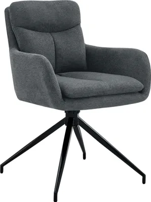 Produktbild von Drehbarer Esszimmerstuhl – Küchenstuhl – Ergonomischer Komfort | Farbe: dunkelgrau
