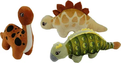 Produktbild von Dinosaurier Set Plüsch von ca. 16 cm bis 22 cm sortiert Stofftier, Saurier als Mitgebsel oder zum Sammeln und Spielen -niedlichen kleinen Stofftier -