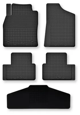 Produktbild von Gummi-Fußmatten + Tunnel für Volvo S60 III 2019- (Limousine) – 5-tlg, Schwarz, Semi-Universal, angepasst – Wielganizator Semi-Universal