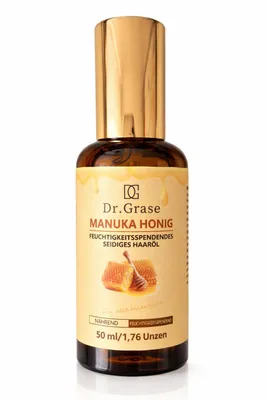 Produktbild von Dr. Grase Manuka Honig Haaröl Feuchtigkeit und Glanz mit Jojobaöl und Arganöl