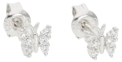 Produktbild von Kinder Ohrstecker 925 Silber Schmetterling mit Zirkonia JL10-06-2195
