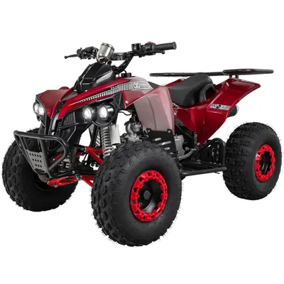 Produktbild von Actionbikes Motors Benzin Jugendquad S-10 | 125 ccm - Offroad Quad - ATV - Jugend Fahrzeug - Midi Quad - Pitbike - Pocketquad (Metallic/Rot)