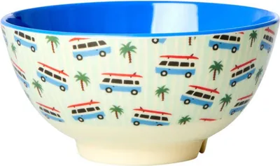Produktbild von Rice Melamine Bowl 700 ml blau - Cars Print - Two Tone - Medium