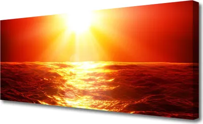 Produktbild von Tulup Leinwand-Bilder 125x50 Wandbild Canvas Kunstdruck Sonne Meer Landschaft