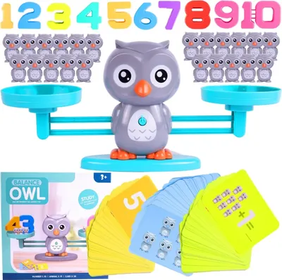 Image de Malplay Chouette Jeu Peser Apprendre Compter Balance Chouettes et chiffres pour peser Apprendre à compter Enfants à partir de 3 ans Cadeau
