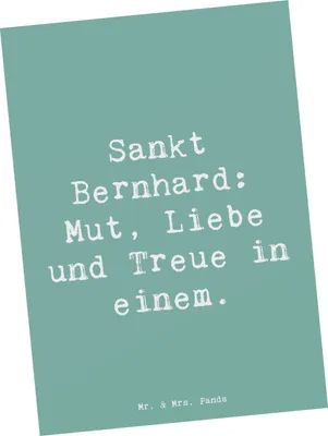 Produktbild von Mr. & Mrs. Panda Postkarte Spruch Sankt Bernhard - Meeresbrise - Geschenk, Hundeliebhaber, Hunderasse, bildkarte, Hunderassen Beschreibung, Charakter, Ansichtskarten