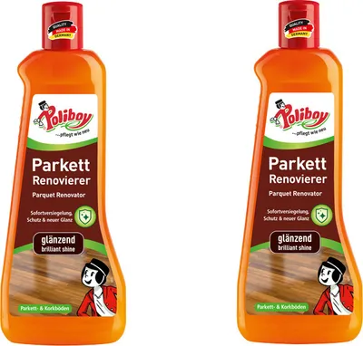 Produktbild von Poliboy Parkett Renovierer Glänzend 2er Set - 1L, Inhalt jeweils 500ml, Reinigung & Pflege