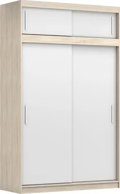 Produktbild von Schwebetürenschrank mit Aufsatz VISTA 04 Sonoma/Weiß 150cm
