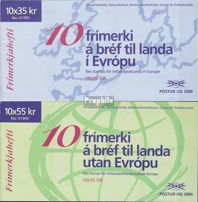Produktbild von Briefmarken Island 1995 Mi 826MH-827MH (kompl.Ausg.) postfrisch Frieden und Freiheit