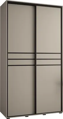 Produktbild von Kryspol Dakota 10 Schrank, zwei Türen - 235,2x130x60cm - Kaschmir Schwarz