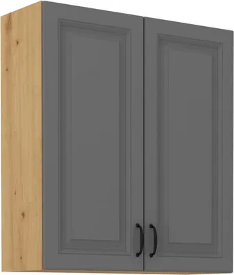 Immagine prodotto di Armadietto superiore alto SOPHIA - larghezza 80 cm, grigio / rovere artisan