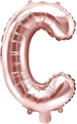 Produktbild von Folienballon Buchstabe "C", 35cm, Roségold