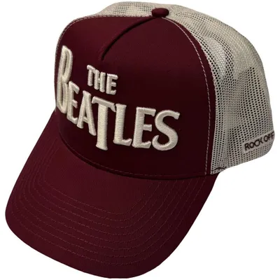 Image de The Beatles - Casquette de camionneur unie pour homme/femme, dos en filet RO16242 (taille unique) (bordeaux/naturel)