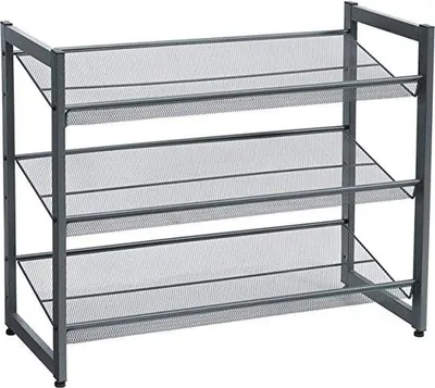 Immagine prodotto di Scaffale per scarpe Famanu in plastica / Scaffale aperto - 3 ripiani, facile da montare, ideale per soggiorno, camera da letto, cucina