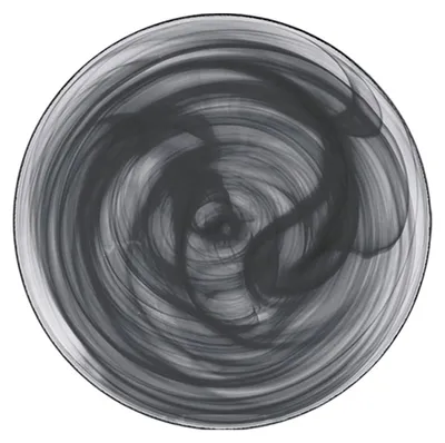 6er-Set schwarze Glas-Dinnerteller 27,5 cm, spülmaschinengeeignet