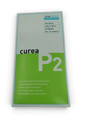 Productafbeelding van Curea P2 superabsorberende wondverbanden, 10x20 cm, 25 stuks