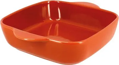 Image de Plat à Four Terracotta Carré Cuisson Traditionnelle En Terre Cuite - Menastyl