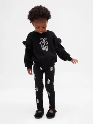 Produktbild von GAP Baby-Set Schwarz 6-12 Monate aus Baumwollmischung mit Rüschen-Sweatshirt und Leggings