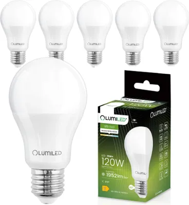 Produktbild von LUMILED A65 E27 LED Lampe 15W ersetzt 120W 1952lm Leuchtmittel 4000K Neutralweiß Birnen Lampen 260° Glühbirne 6er-Pack Energiesparlampe