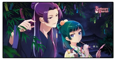 Produktbild von Die Tagebücher der Apothekerin Handtuch Maomao & Jinshi 70 x 35 cm