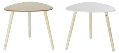 Beistelltisch naturweiß 54x54x49 cm Fichtenholz MDF