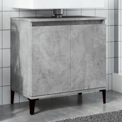 Produktbild von "im Angebot" Waschbeckenunterschrank Betongrau 58x33x60 cm Holzwerkstoff - Badspiegel CC24336