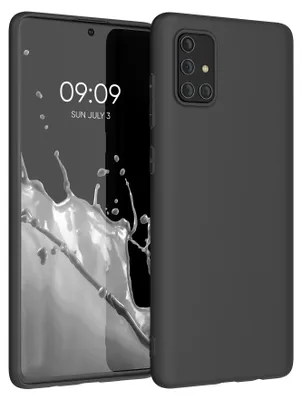 Produktbild von kwmobile Handyhülle für Samsung Galaxy A71 Hülle - TPU Case - Kabelloses Laden - Schutzhülle Cover in Schwarz matt