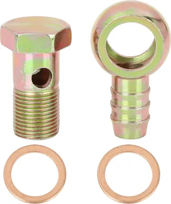 Image de 18mm Banjo Tuyau Barbelé Boulon Raccord Métal pour Moto Voiture