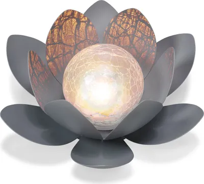 Image de esotec lampe solaire pour l'extérieur LOTUSBLÜTE GLASKUGEL BRUCHGLAS résistant aux intempéries 102086