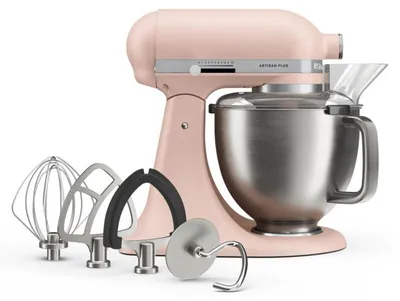 Immagine prodotto di KitchenAid 5KSM50PKVEFT, Frullatore da tavolo, Rosa, Impastare, Mescolare, Montare, 4,7 litri, Rosa cipria, Leva