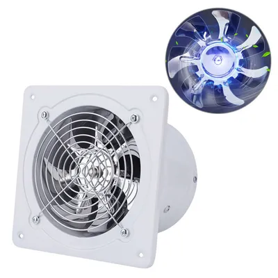Produktbild von Abluftventilator 150mm Badlüfter Leiser 600m³/h Metall Wandventilator für Küche Badezimmer Garage Untergeschoss, Einbauventilatoren, Weiß