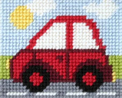 Image de Set de broderie Ma première broderie Car
