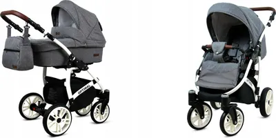 Image de BabyLux® Optimal | Kit chaton 2en1 | Grey Flex | Combinaison chaton | Kit poussette | Poussette