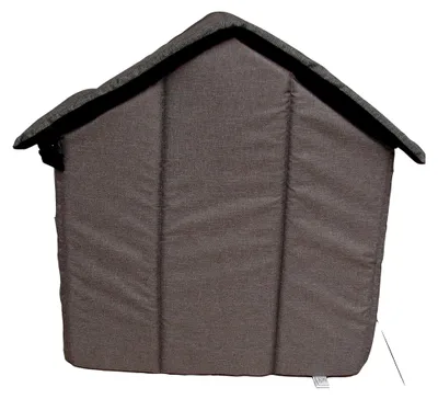 Produktbild von Hundehaus Hundehütte Hundebett Katzenhöhle Schlafplatz Hundebox Tierhaus Hundekorb (60x57x64 cm, Grau)