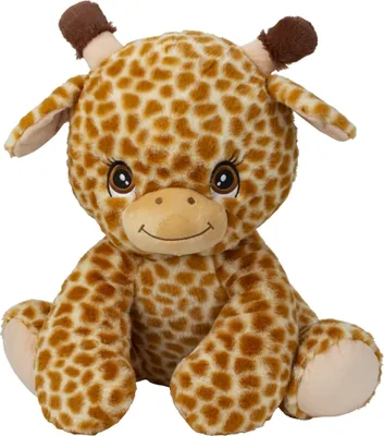Produktbild von Plüschtier Teddybär Giraffe braun mit süßen Augen sitzend Höhe 33 cm kuschelig weich