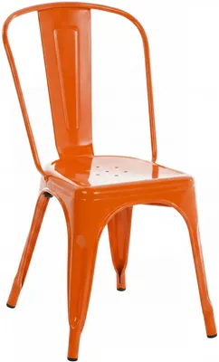 Produktbild von CLP Stapelstuhl Benedikt stapelbar mit Rückenlehne aus Metall bis 200 kg belastbar orange