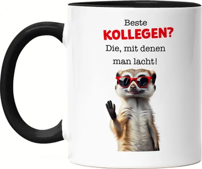 Produktbild von Beste Kollegen? Die mit denen man lacht Tasse Schwarz Verabschiedung Kollegin Geschenke