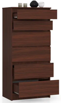 Produktbild von Hochkommode 60cm mit 6 Schubladen Schrank Anrichte Sideboard 130cm hoch 40cm tief