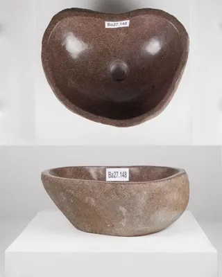 Imagen del producto de Lavabo de piedra natural - 40 cm - Gris